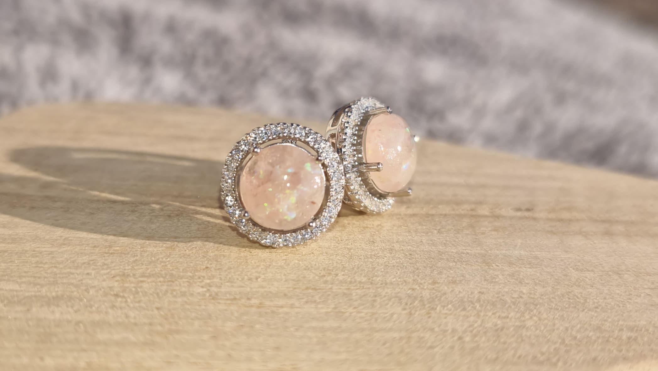Hӓlo Earrings - Sterling Silver Cubic Zirconia - Image 2