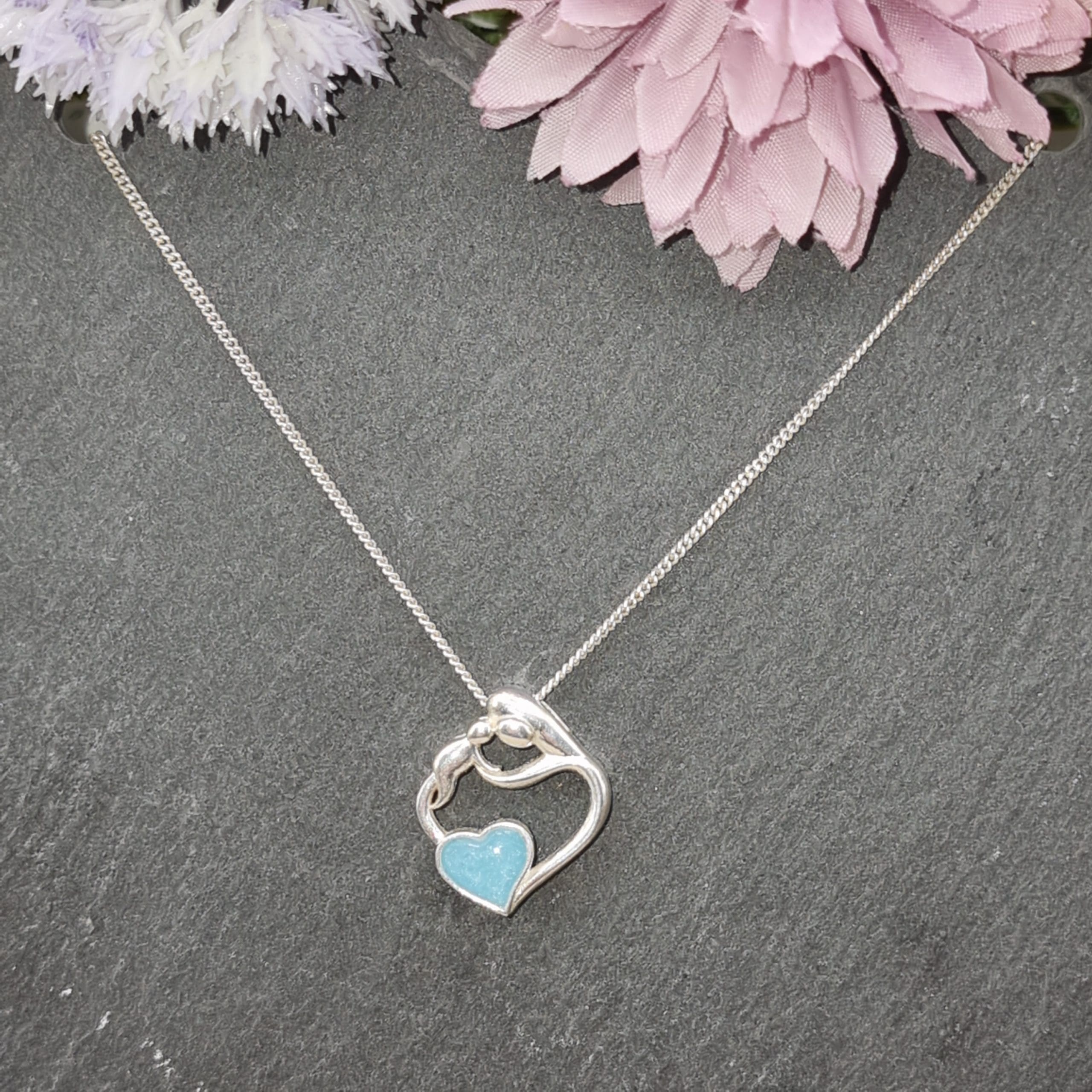 Mothers Love Necklace - Sterling Silver Pendant and Chain - Image 2