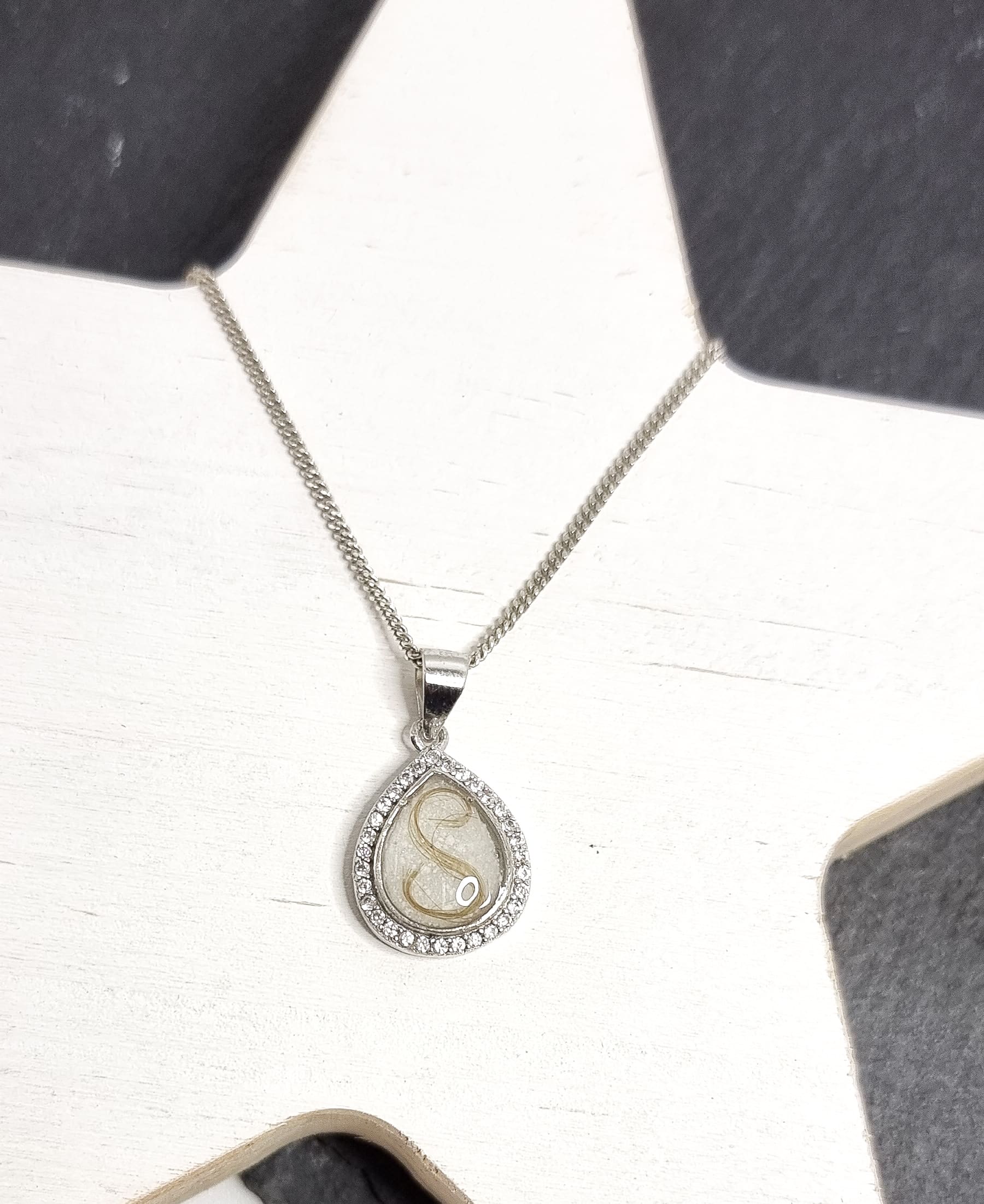 Thea Necklace - Sterling Silver Pendant and Chain - Image 3